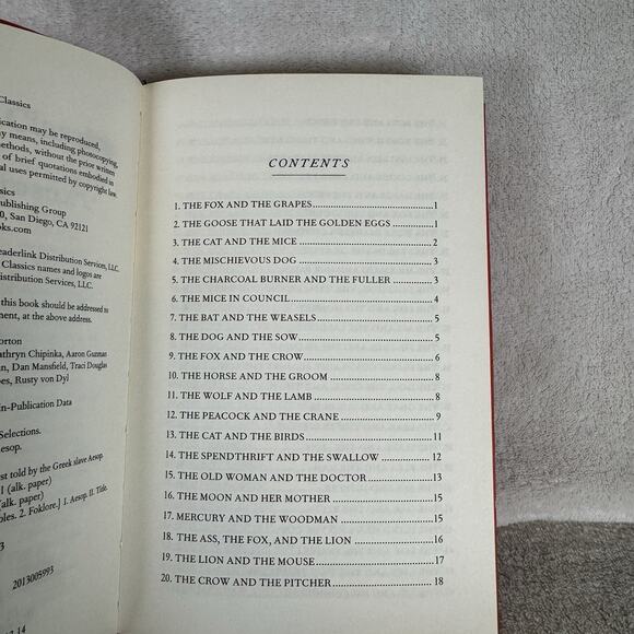 Aesop’s Fables Leatherette Book Cloud Classics 2013 Canterbury Classics - Picture 9 of 15